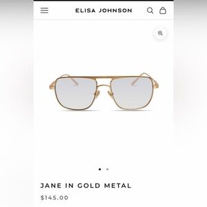 Elisa Johnson “Jane” Sunglasses in Gold Metal